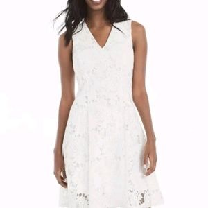 WHBM White Floral Lace Dress Sz 6